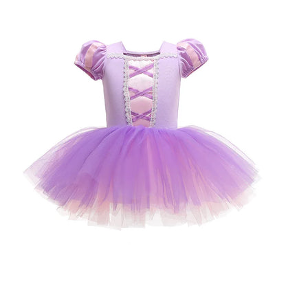 Round Yuan Girl Ballet Practice Dress Party Fancy TUTU Dress Elsa Anna Belle Alice Colorful Clothes Baby Girl Party Costumes