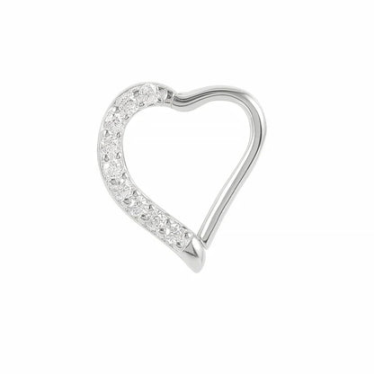 Multible Crystal Hoop Earrings for Women 2021 925 Sterling Silver Ear Nose Jewelry Earrings Heart Round joyas de plata 925