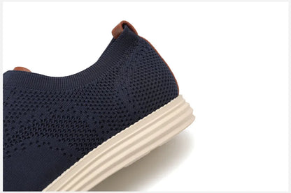 Male Sneakers Summer Knitted Mesh Casual Shoes Lightweight Casual Shoes Breathable Walking Footwear Shoes For Men