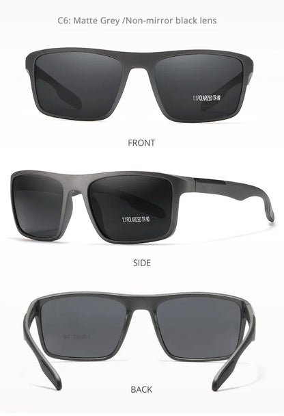 Rectangular Ultra Light Sports Sunglasses Men Polarized TAC 1.1mm Thickness Lens Driving Sun Glasses Women Cat.3