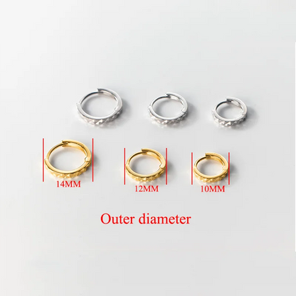 925 Sterling Silver Simple Geometric Car Flower Circle Charm Earrings Fashion Gothic Wedding Piercing Hoop Jewelry Female