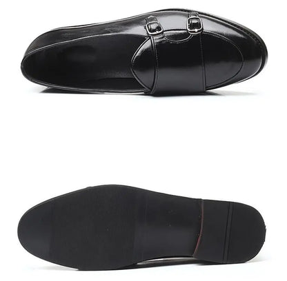Men's Cusual Leather Shoes Wedding Party Shoes Fashion Men Slip-on Buckle Shoe Mens Loafers Moccasins Driving Flats