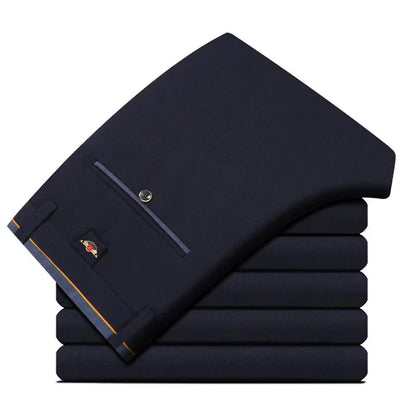 Men's Spring Autumn New Fashion Business Casual Long Pants Suit Pants Male Elastic Straight Formal Trousers Plus Big Size 28-40
