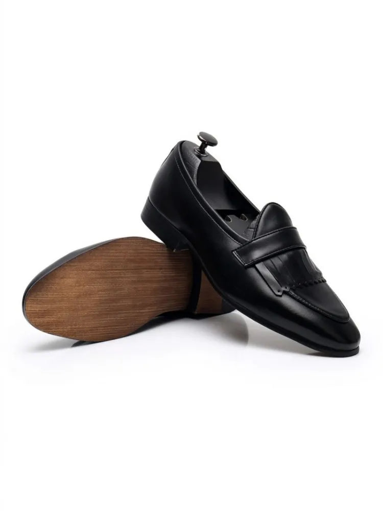 Spring Men Office Work Formal Shoes Slip On Loafers White Moccasin Gommino Wedding Vintage Tassels Genuine Leather Dress Shoes