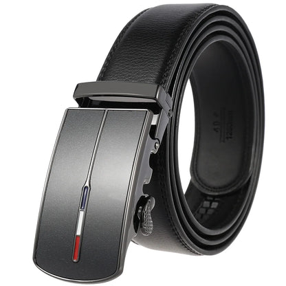 Cowskin Belt Men High Quality Leather Belts Strap Male Metal Automatic Buckle Belt for Men Formal Luxury Waistband Strap