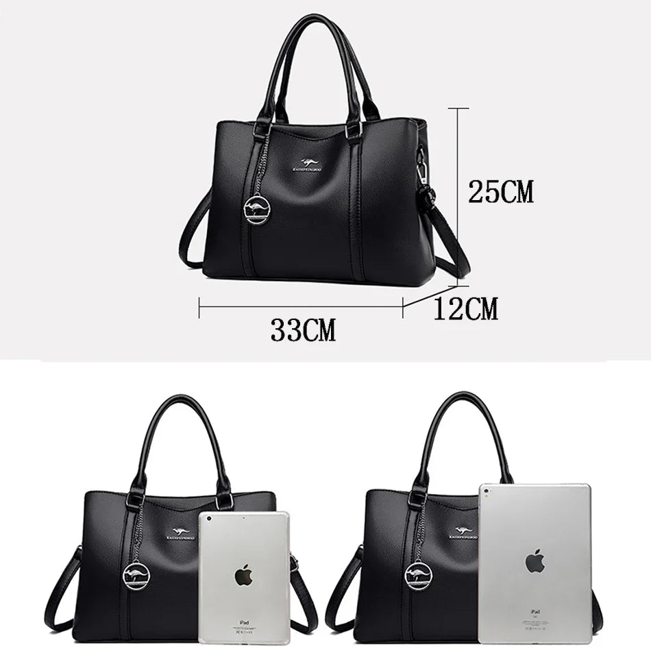 Genuine Brand Luxury Designer Women Bags High Quality Leather Shoulder Crossbody Messenger Tote Bag Large Handbag Purses