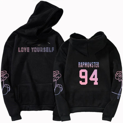 Unisex hoody kpop jung kook hoodies 97 sweatshirt love yourself KPOP hoody sweatshirt XL for casual harajuku kpop hoody