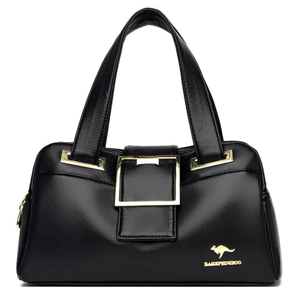 Women Multi-layers Top-handle Bag Quality Leather Handbags Purses Female Luxury Designer Large Capacity Boston Ladies Sac A Main