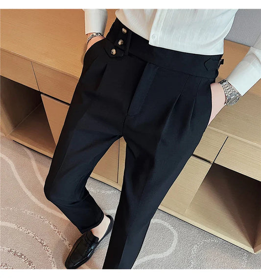 Men's Casual Oversize Fit Pants with Custom Logos Zipper Fly Pockets Waterproof & Windproof 100% Polyester Soft Fabric