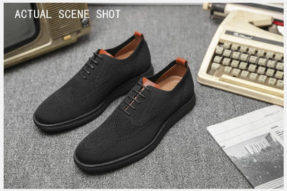 Male Sneakers Summer Knitted Mesh Casual Shoes Lightweight Casual Shoes Breathable Walking Footwear Shoes For Men