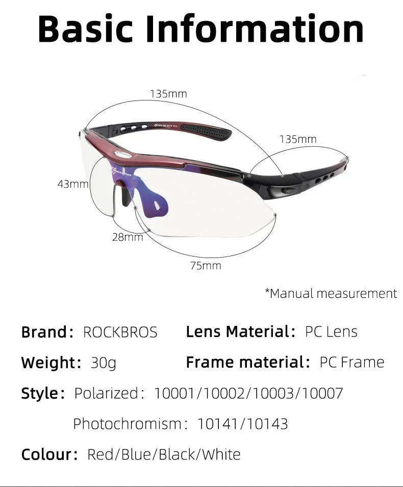 Cycling Polarized glasses Bike Sunglasses Outdoor Sports Sunglasses MTB PC Goggles Eyewear 5/3 Lens Bicycle Accessory