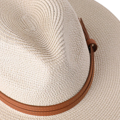 56-58-59-60CM Natural Panama Soft Shaped Straw Hat Summer