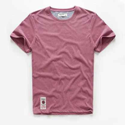 Men's T-shirt Cotton Solid Color t shirt Men Causal O-neck Basic Tshirt Male High Quality Classical Tops