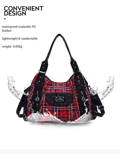 Women Handhag Designers Luxury Hand bags Fashion Women Plaid Shoulder Bags Female Top-handle Bags Large Purse Hobos