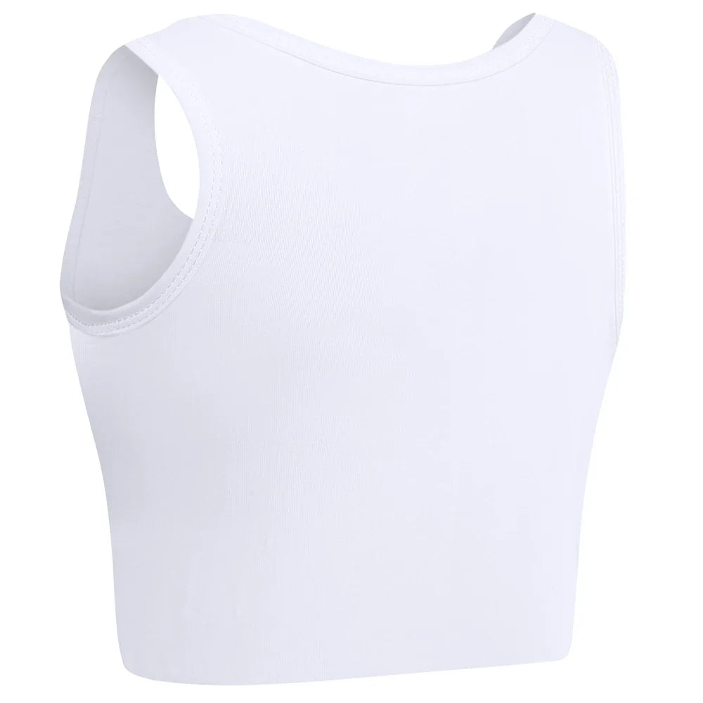 Women Tomboy Trans Elastic Chest Binder Breathable Cotton Slim Fit Tank Top