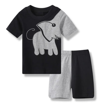 Green Crocodile Baby Boy Clothes Set Bike Children Tee Shirts Pants Suits Kids Outfit 100% Cotton Tops Panties 2 3 4 5 6 7 Years