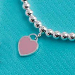 925 Sterling Silver Beads Bracelet Heart Charm Design Fashion Women Girls Lover Best Gift Hot Sale