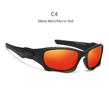 Outdoor Sports Polarized Sunglasses Men Curve Cutting Frame Stress-Resistant Lens Shield Sun Glasses Women KD0623