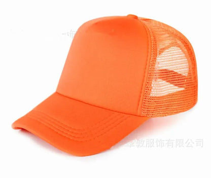 Free Custom Brand LOGO Text Design Personality DIY Trucker Hat AD Baseball Cap Men Women Blank Mesh Adjustable Hat