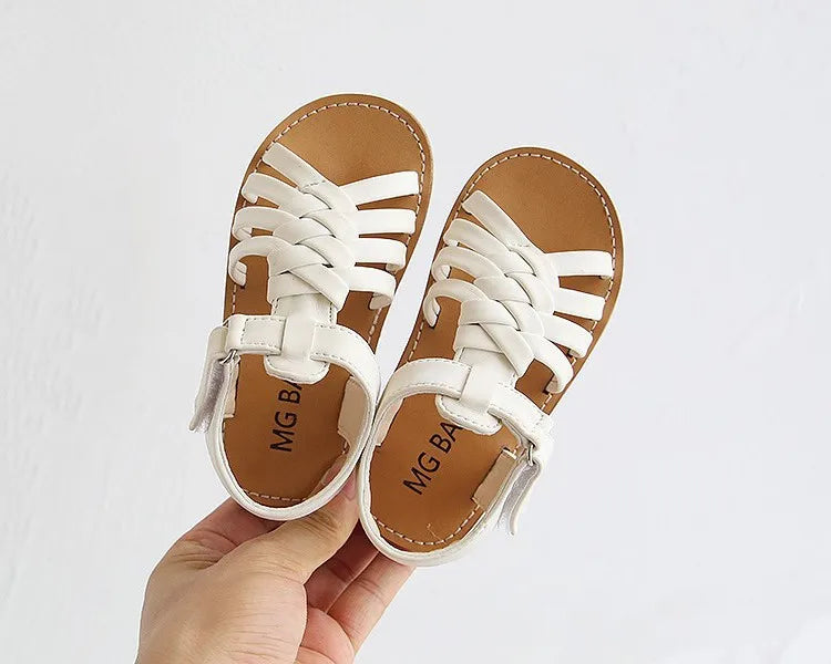 Kid girl Sandals toddler Girls flat Sandals girls braid sandals