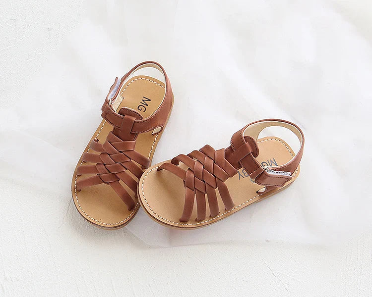 Kid girl Sandals toddler Girls flat Sandals girls braid sandals