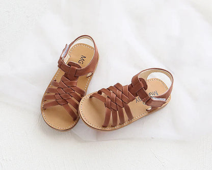 Kid girl Sandals toddler Girls flat Sandals girls braid sandals