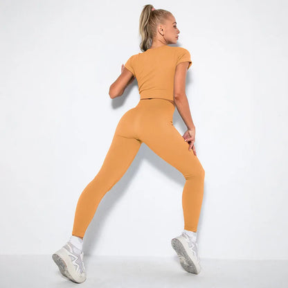 2/4/6PCS Seamless Women Yoga Set Workout Sportswear Fitness Bra Sport Pants Gym Clothing High Waist Leggings Shorts Sports Suits