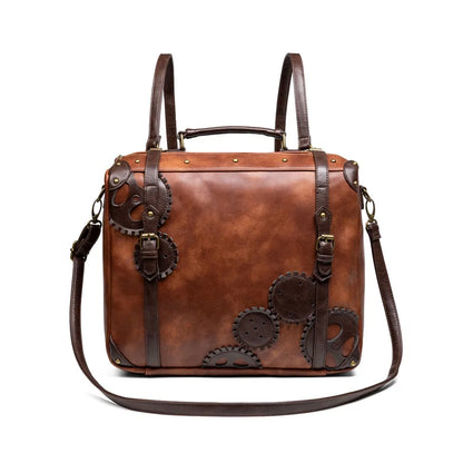 Steampunk Single Shoulder Bags Vintage Women Handbags Gothic Messenger Crossbody Bag Ladies Rivet Top-Handle Bags Pack