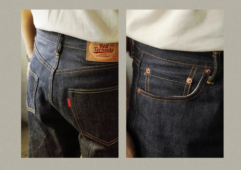 Red Tornado 55501 Men's Jeans 14oz Raw Red Line Selvedge Denim Pants