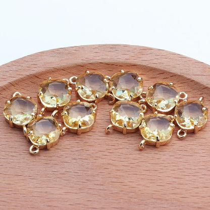 10pcs/lot,M438,jewelry accessories,diy bracelet,copper metal,hand made,glass pendant,charms,jewelry making,diy earring
