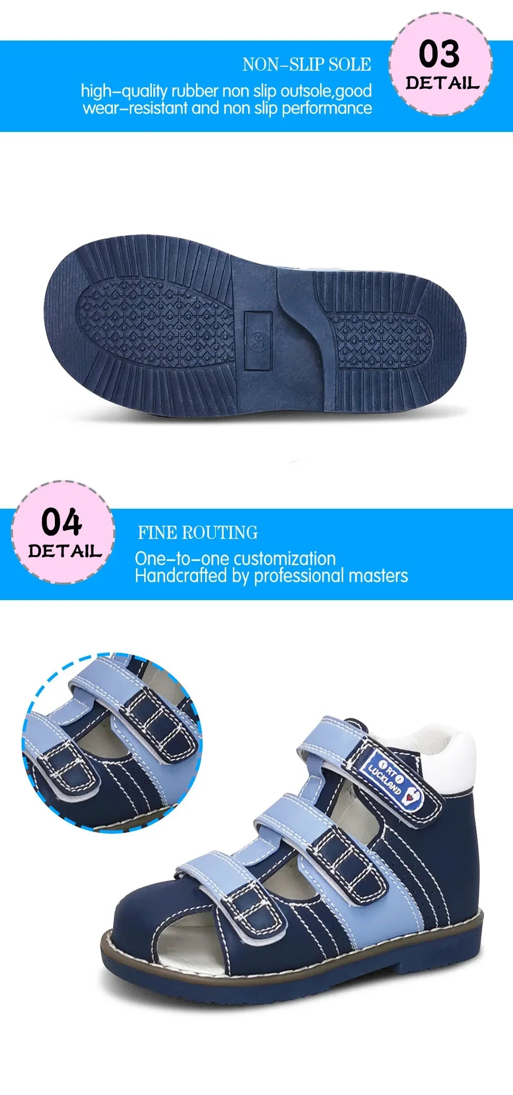Child Girl Sandals Boys Children's Orthopedic Shoes Summer Toddler Flower Design Princess Flatfeet Footwear 2 To 8Years Age