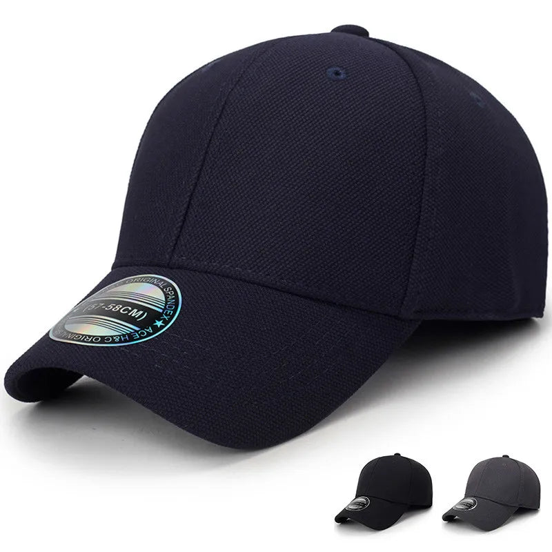 Baseball Cap Men Snapback Hats Caps Men Fitted Closed Full Cap Women Gorras Bone Male Trucker Hat Casquette Outdoor Black