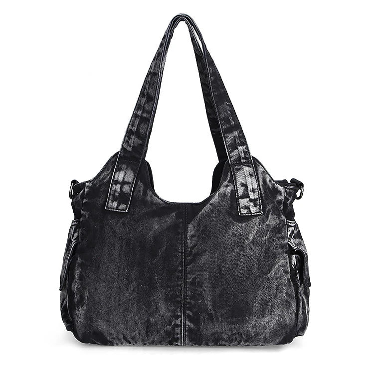 Women's Denim Bag Y2K Vintage Blue Jean Purse and Handbags Crossbody Shoulder Wallet Large Capacity