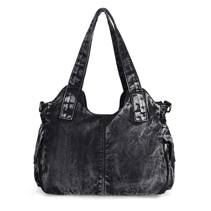 Women's Denim Bag Y2K Vintage Blue Jean Purse and Handbags Crossbody Shoulder Wallet Large Capacity