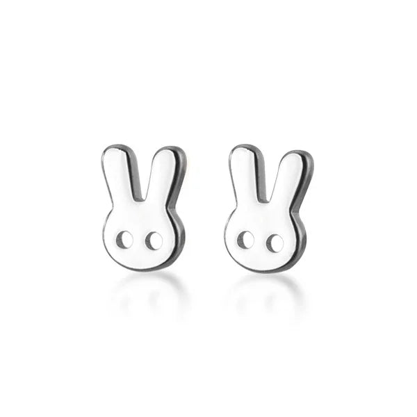 Real 100% 925 Sterling Silver Cute Sweet Hollow Mini Small Flower Geometric Stud Earrings for Women Korean Fine Jewelry