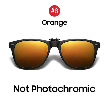 Men Photochromic Polarized Lens Flip Up Clip on Sunglasses Women Driving Sun Glasses with Clips 2026 Trending Product