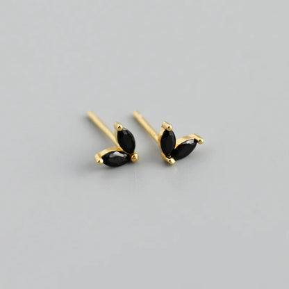 925 Sterling Silver Fashion Korean Chic Blue Horse Eye Zircon Stud Earrings for Women Teen Simple Color Piercing Jewelry