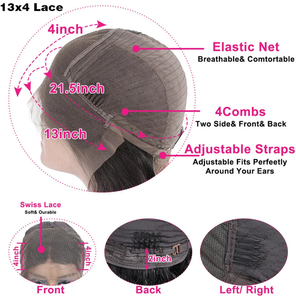 30 32 Inch Brazilian Bone Straight 13x4 13x6 HD Transparent Lace Front Human Hair Wigs 360 Lace Frontal Wig 5x5 6x4 Glueless Wig
