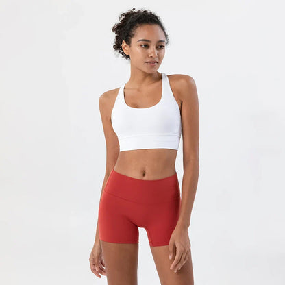 SOISOU Gym Womens Clothing Shorts Sets Yoga Women's Tracksuit Sexy Bra High Waist Short Sportwear Elastic Set Woman 2 Pieces
