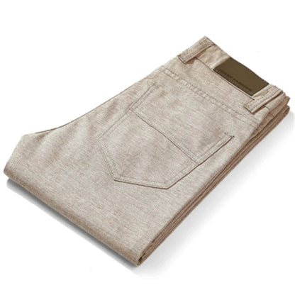 Summer Thin Men Linen Cotton Slacks Men's Trousers Business Casual Straight Men Long Suit Pants New High Quality Pontalon Homme