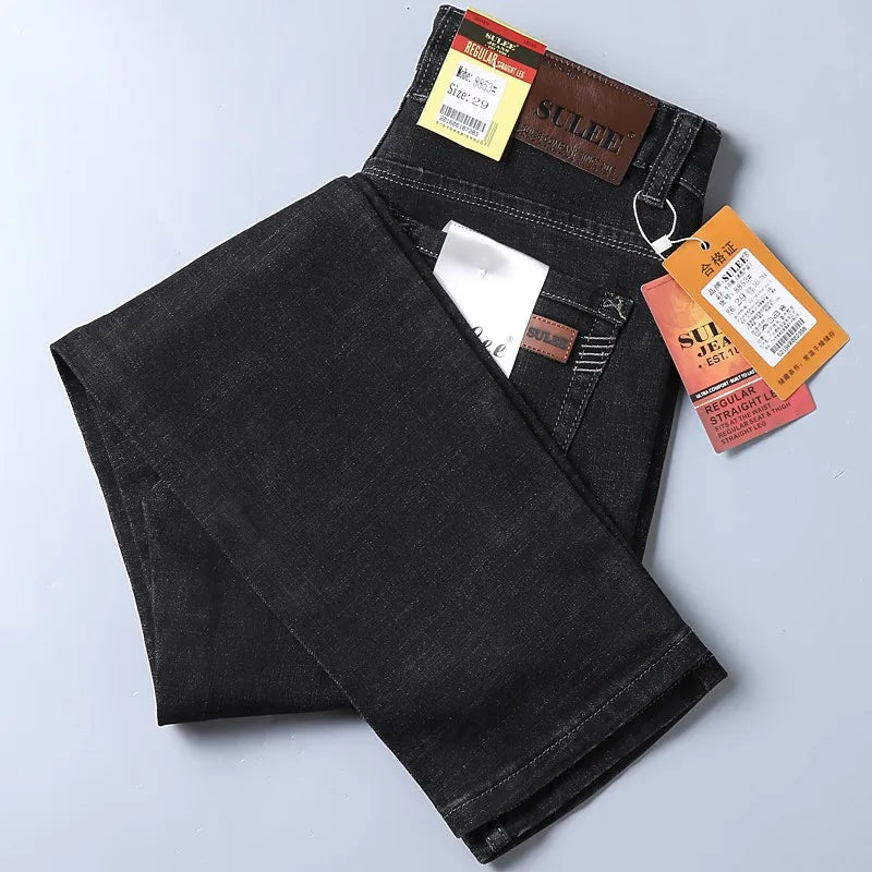 Brand  Casual Cotton Washed Clothing Jeans Masculino Jean Homme Pants Large Size Jeans Men Stretch Slim Denim Long