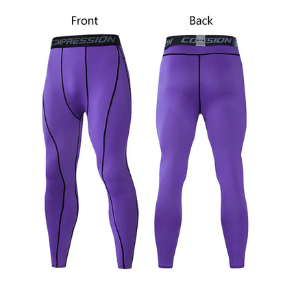 Men's Compression Pants Cycling Running Basketball Soccer Elasticity Sweatpants Fitness Tights Legging Trousers Rash Guard Gym