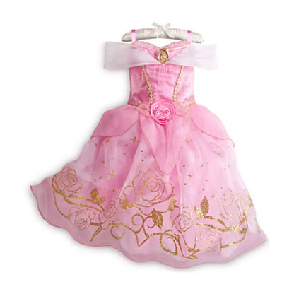 Little Girl Rapunzel Costume Party Fancy Princess Dress Christmas Cosplay Belle Sleeping Beauty Cinderella Carnival Disguise