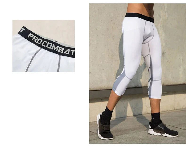 Men's Compression Pants Cycling Running Basketball Soccer Elasticity Sweatpants Fitness Tights Legging Trousers Rash Guard Gym