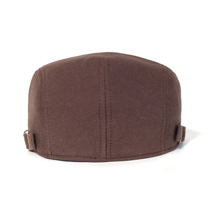 Cotton Adjustable Newsboy Caps Men Woman Casual Beret Flat Ivy Cap Soft Solid Color Driving Cabbie Hat Unisex Black Gray Hats