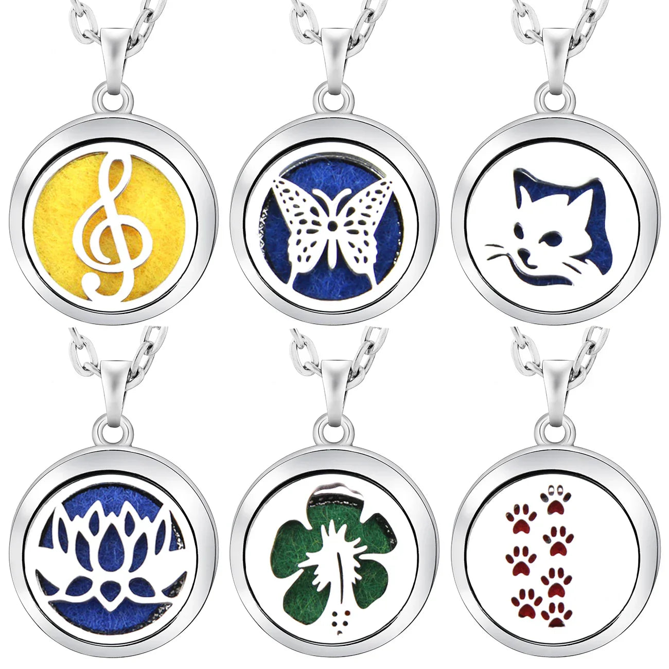New Stainless Steel Fashion Tree Of Life  Aromatherapy Necklace Essential Oil Diffuser Perfume Locket Pendant Women Jewelry Gift