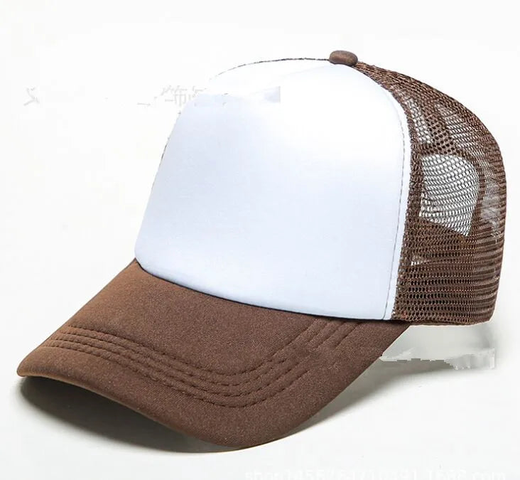 Free Custom Brand LOGO Text Design Personality DIY Trucker Hat AD Baseball Cap Men Women Blank Mesh Adjustable Hat