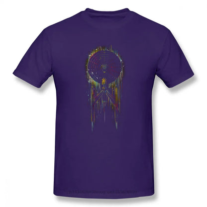 Men Clothing Stars Treke Science FictionTV Series Tops T-Shirt Neon Boldly Oversize Short Sleeve