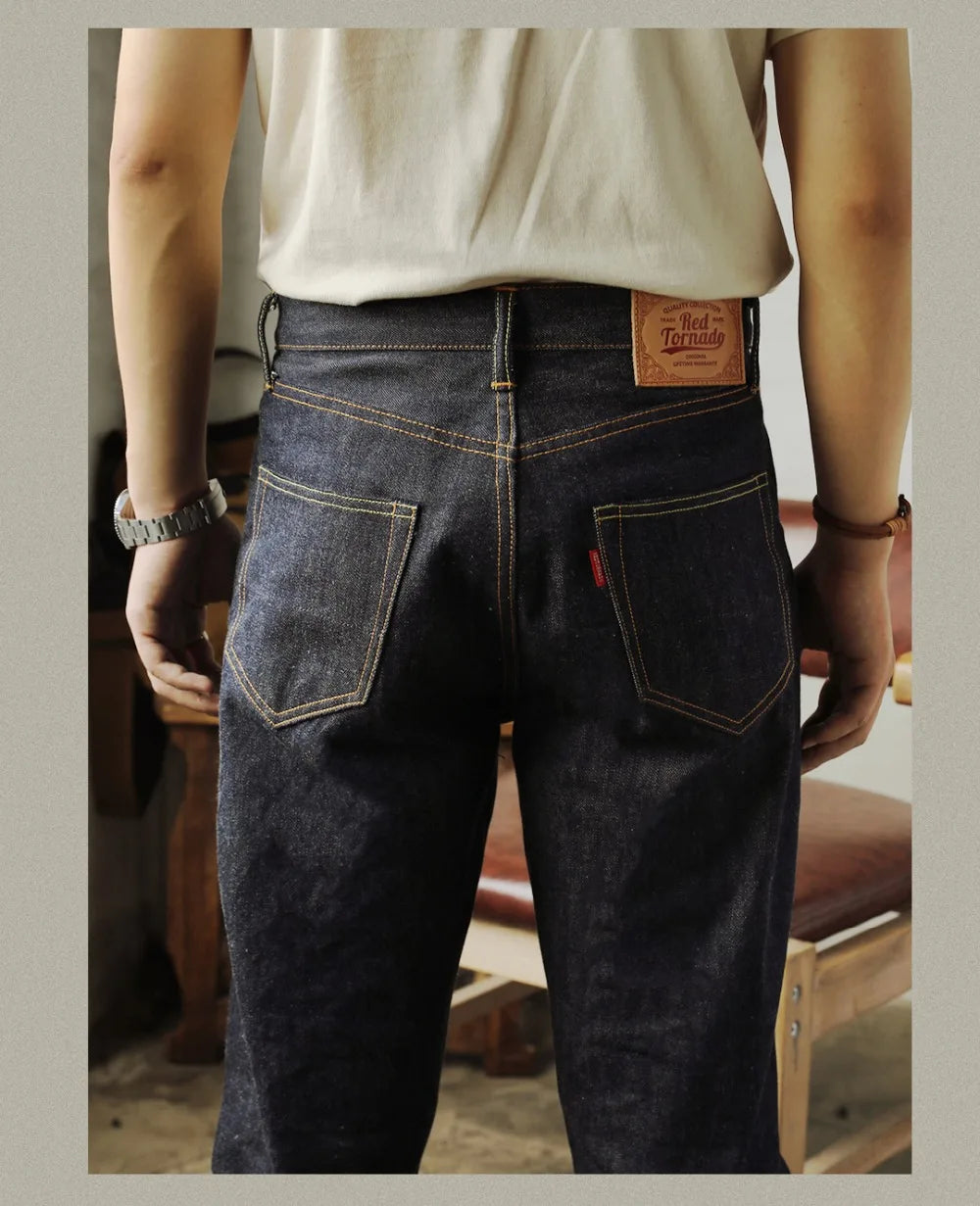 Red Tornado 55501 Men's Jeans 14oz Raw Red Line Selvedge Denim Pants