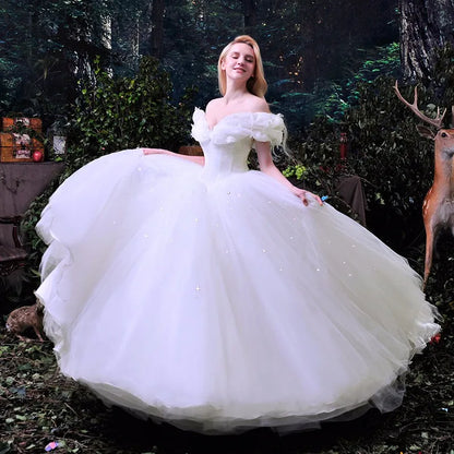 Women New Movie Blue Cinderella Sweetheart Luxury Wedding Dress Adult Ball Gown Wedding Dresses Robe De Mariee
